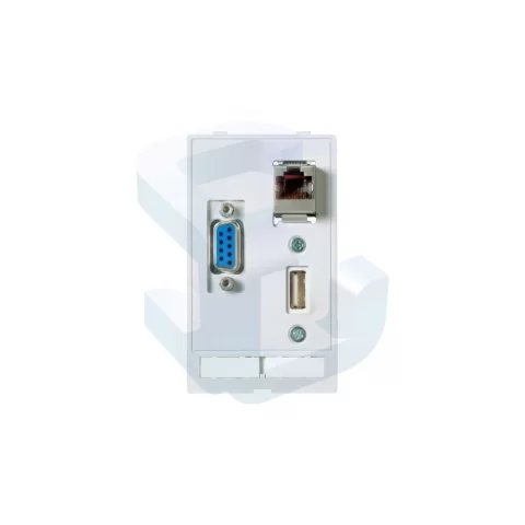 Insertie panou, 1 x RJ45 - mama, 1 x USB A 3.0 - mama, 1 x SUB-D9 - mama